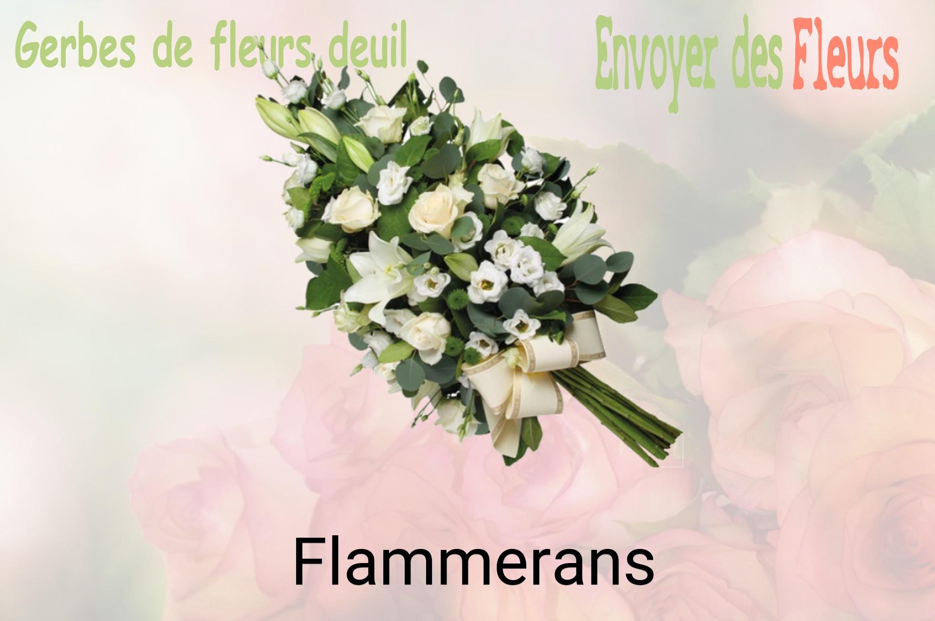 Gerbe de fleurs de deuil livrée à Flammerans
